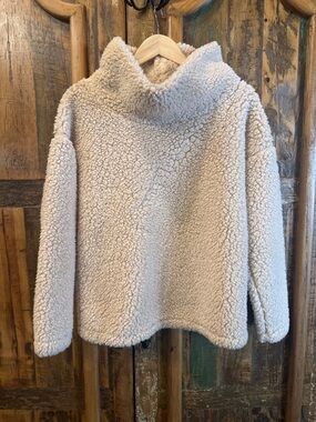 a new day Cream Sherpa Pullover Hoodie